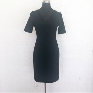 Nordstrom Black V-Neck Sheath Dress